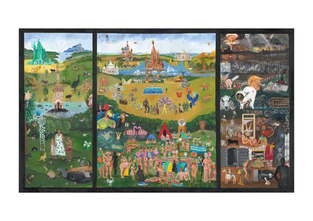 The Garden of Unearthly Delights. Alan Rossiter. Acrylic on canvas, 2020.