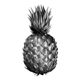 A Monochrome Image of a Pineapple
